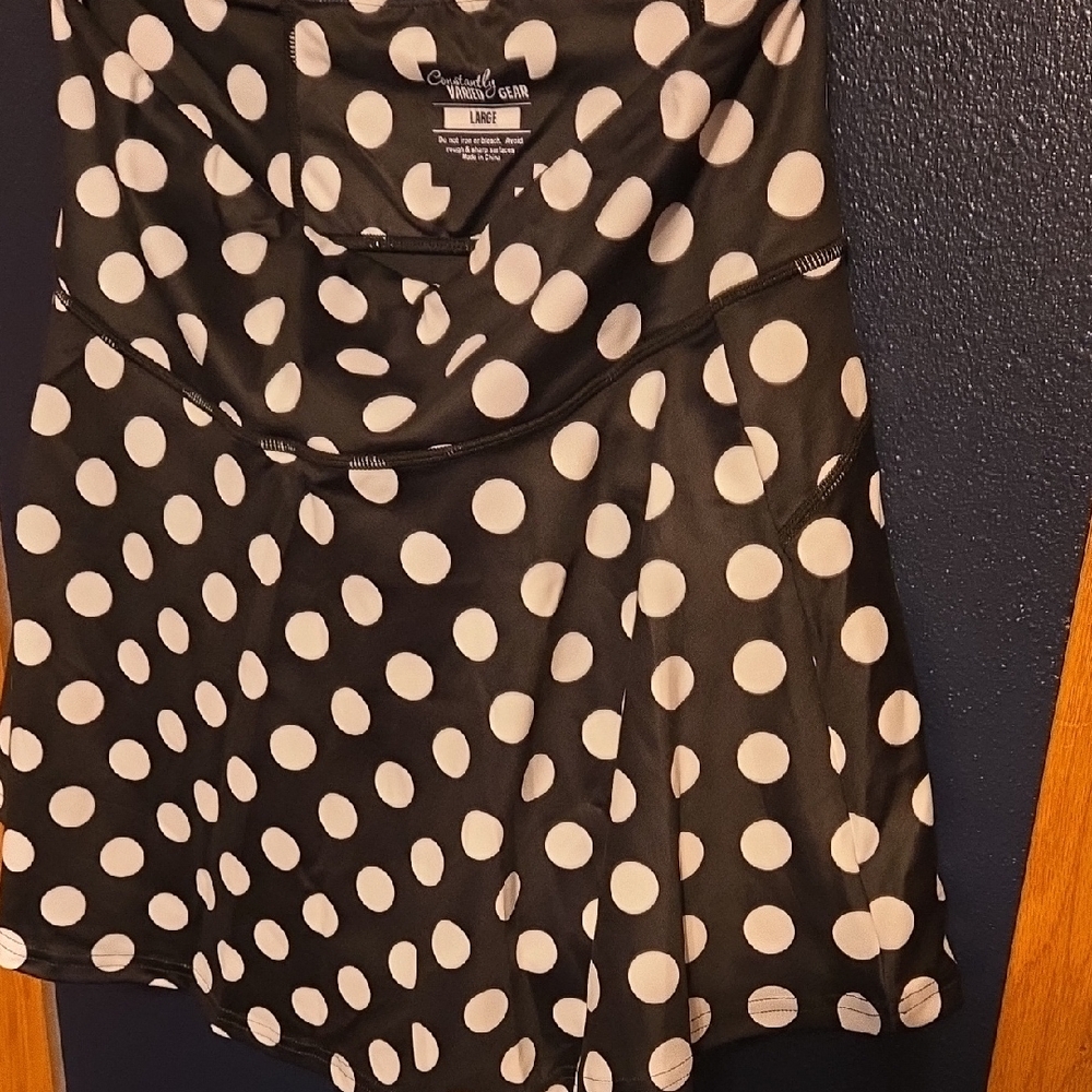 Retired Constantly Varied Gear Black and White Polka Dot Skirt